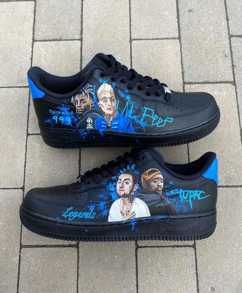 Mac Miller x Tupac x Juice Wrld x Lil Peep Air Force 1 Custom