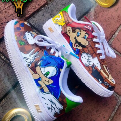 Mario x Sonic Air Force 1 Custom