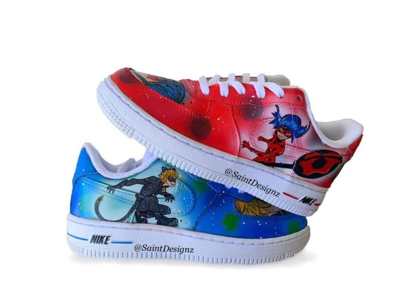 Miraculous Tales Of Ladybug and Cat Noir Air Force 1 Custom