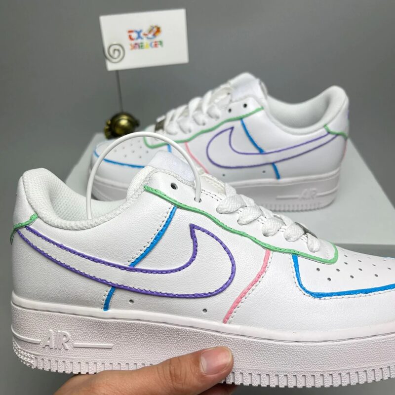 Multiple Line Color Air Force 1 Custom