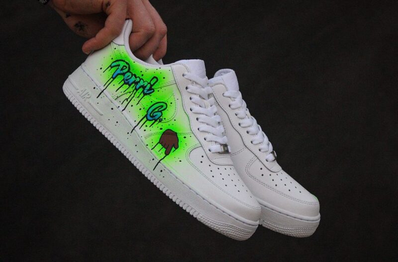 Neon Green Color Air Force 1 Custom