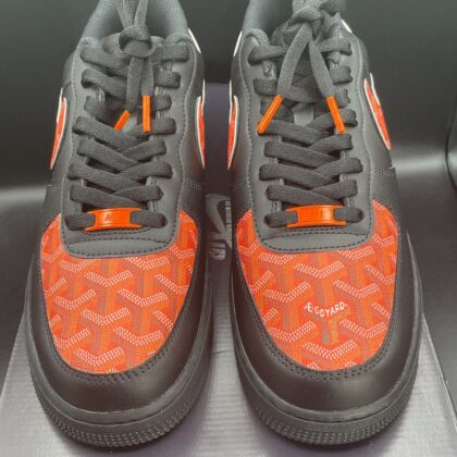 Orange Goyard Black Air Force 1 Custom