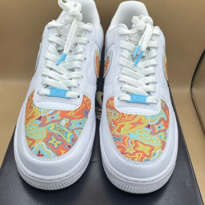 Orange illusion Lv Air Force 1 Custom