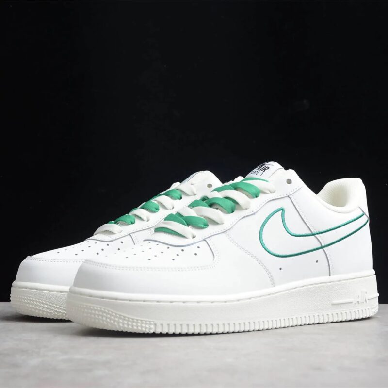 Pastel Green Outline Air Force 1 Custom