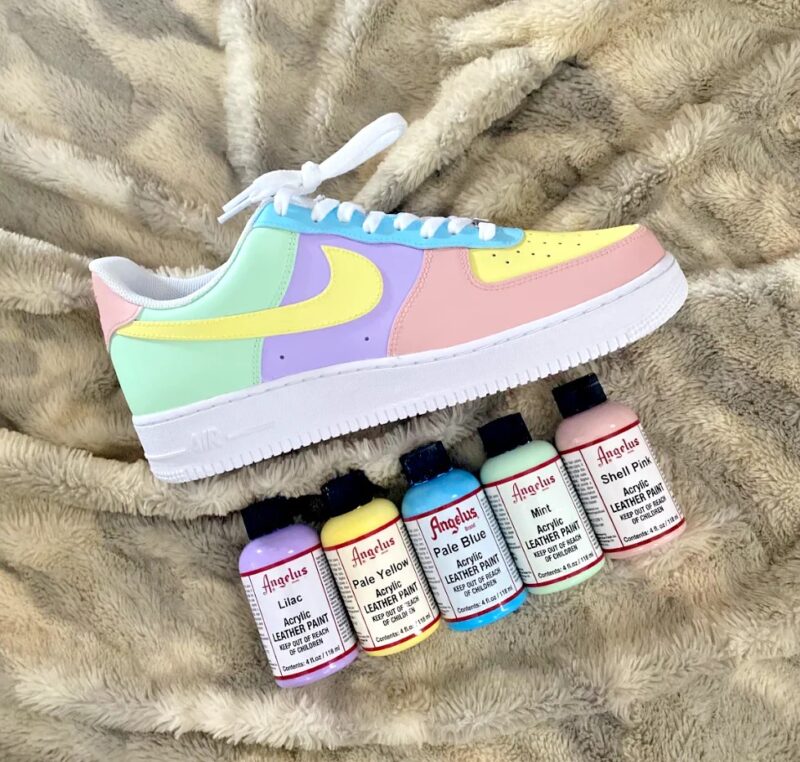 Pastel Purple Yellow Blue Green Pink Air Force 1 Custom