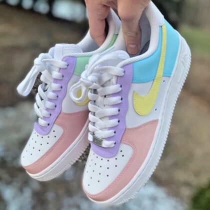 Pastel Purple Yellow Blue Mint Pink Air Force 1 Custom