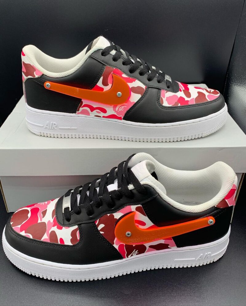 Pink Bape Air Force 1 Custom - Image 2