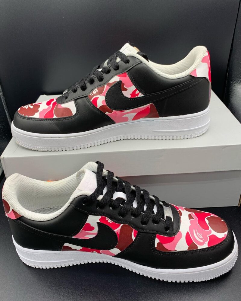 Pink Bape Air Force 1 Custom - Image 4