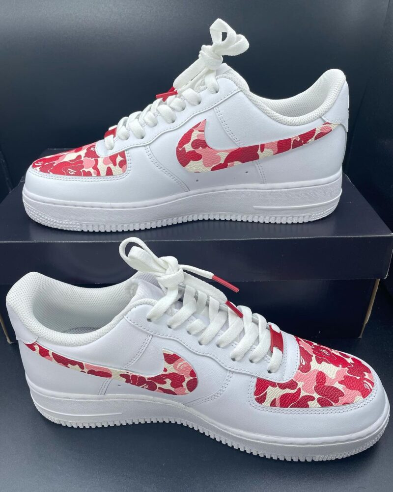 Pink Bape Air Force 1 Custom - Image 3