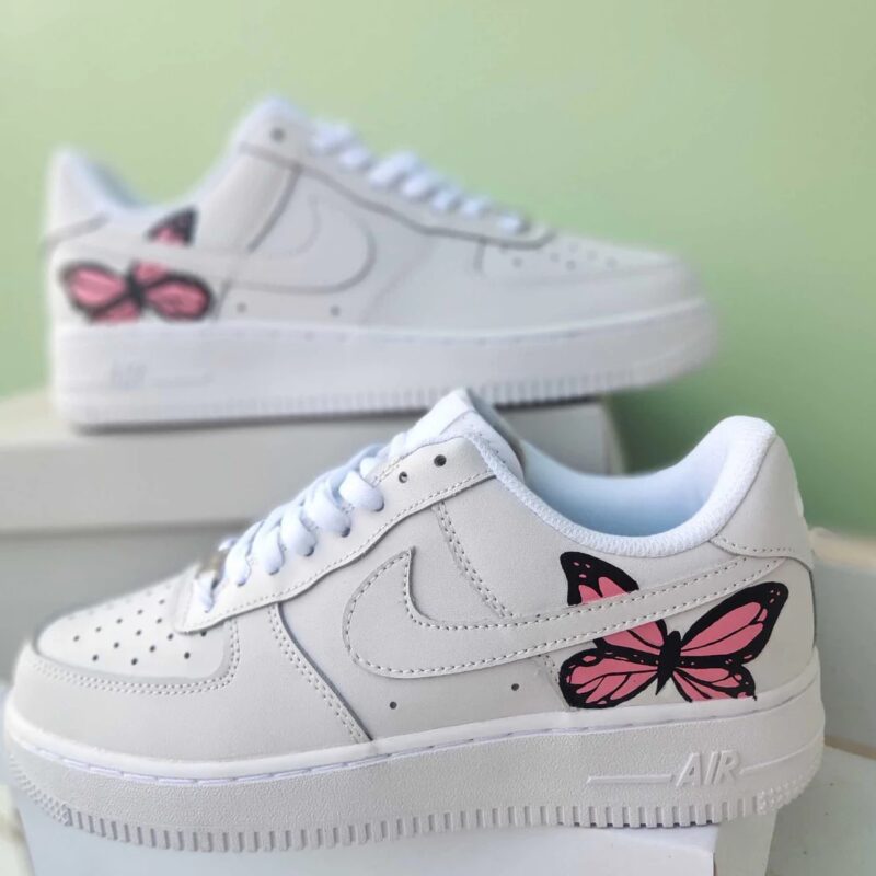 Pink Butterfly Air Force 1 Custom - Image 2