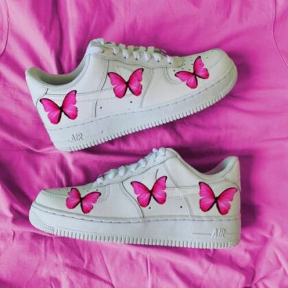 Pink Butterfly Air Force 1 Custom