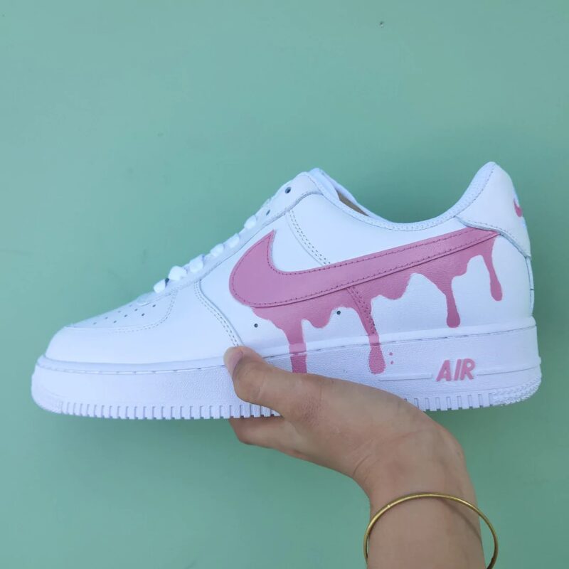 Pink Drip Air Force 1 Custom - Image 3