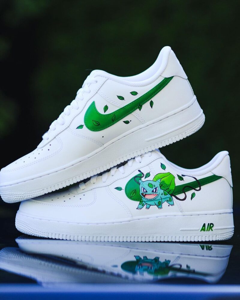 Pokemon - Bulbasaur x Charmander Air Force 1 Custom - Image 2