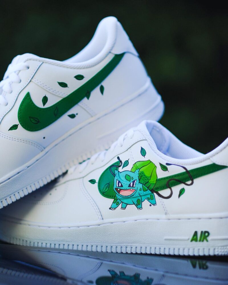 Pokemon - Bulbasaur x Charmander Air Force 1 Custom - Image 5