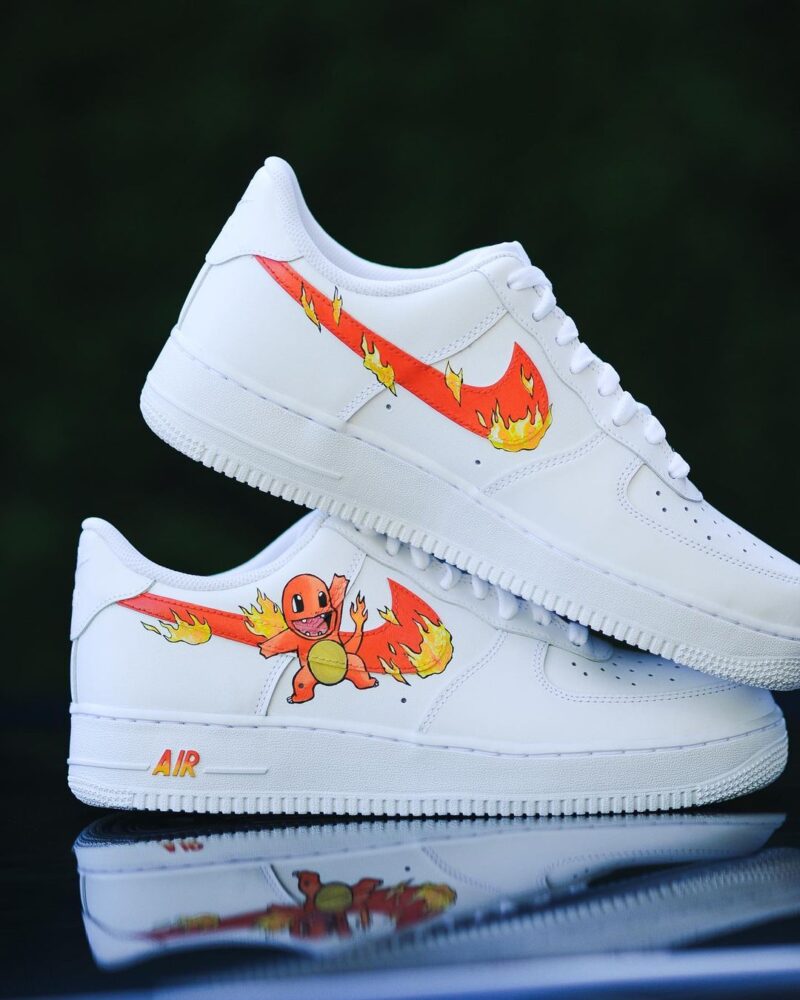 Pokemon - Bulbasaur x Charmander Air Force 1 Custom - Image 4