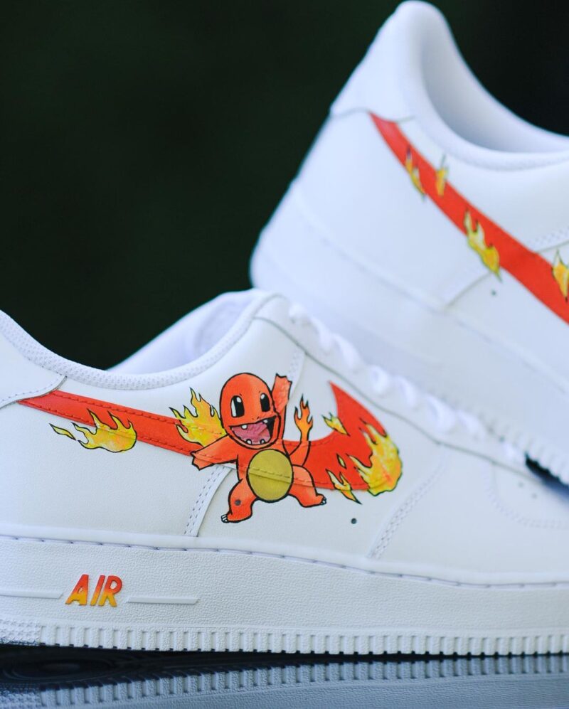 Pokemon - Bulbasaur x Charmander Air Force 1 Custom - Image 3