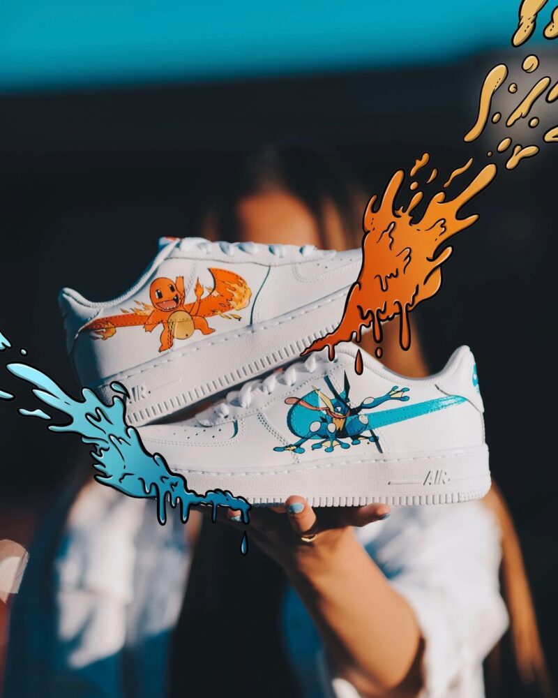 Pokemon - Charmander x Greninja Air Force 1 Custom