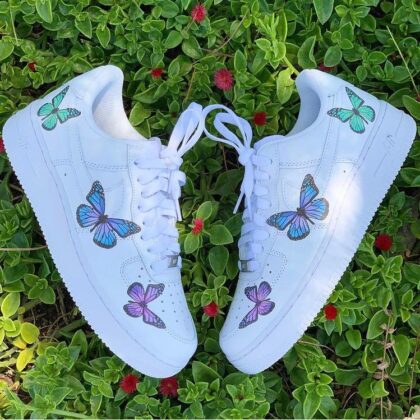 Purple Blue Green Butterfly Air Force 1 Custom