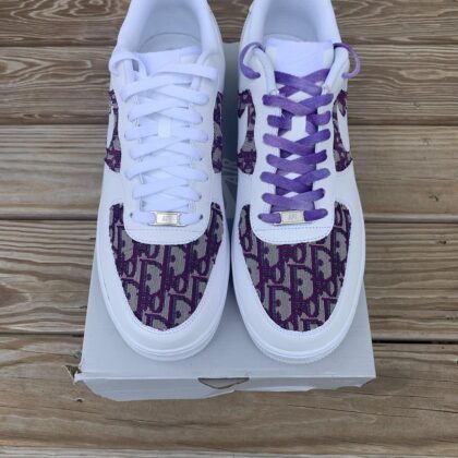 Purple Dior Air Force 1 Custom