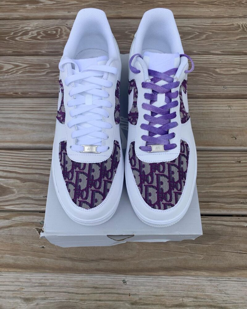 Purple Dior Air Force 1 Custom