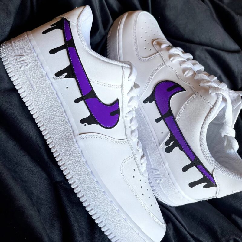 Purple Drip Air Force 1 Custom