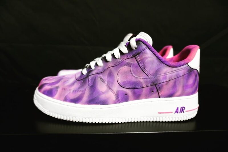 Purple Flame Air Force 1 Custom