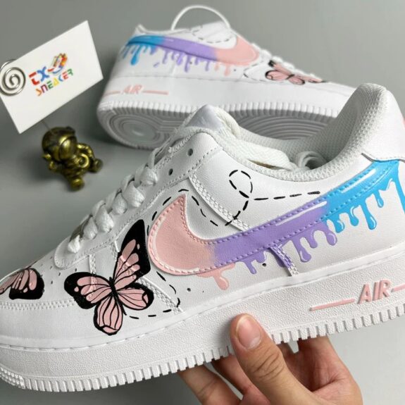 Rainbow Butterflies Air Force 1 Custom - Daniel Customs