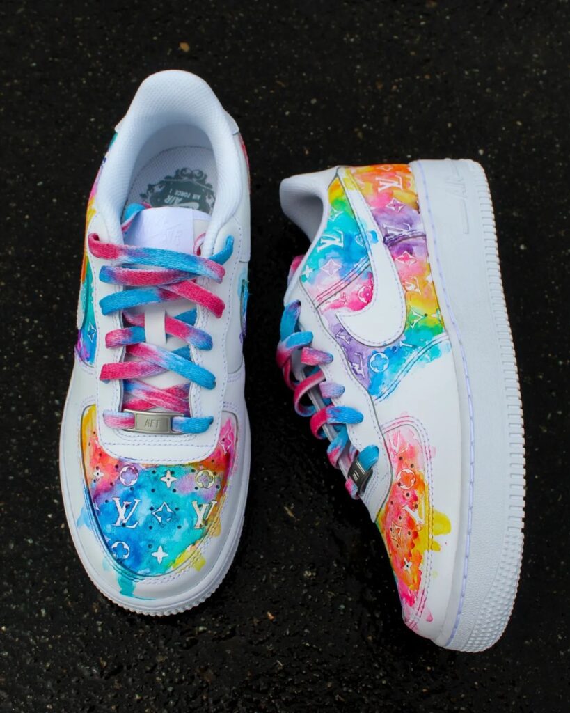 rainbow louis vuitton air force 1