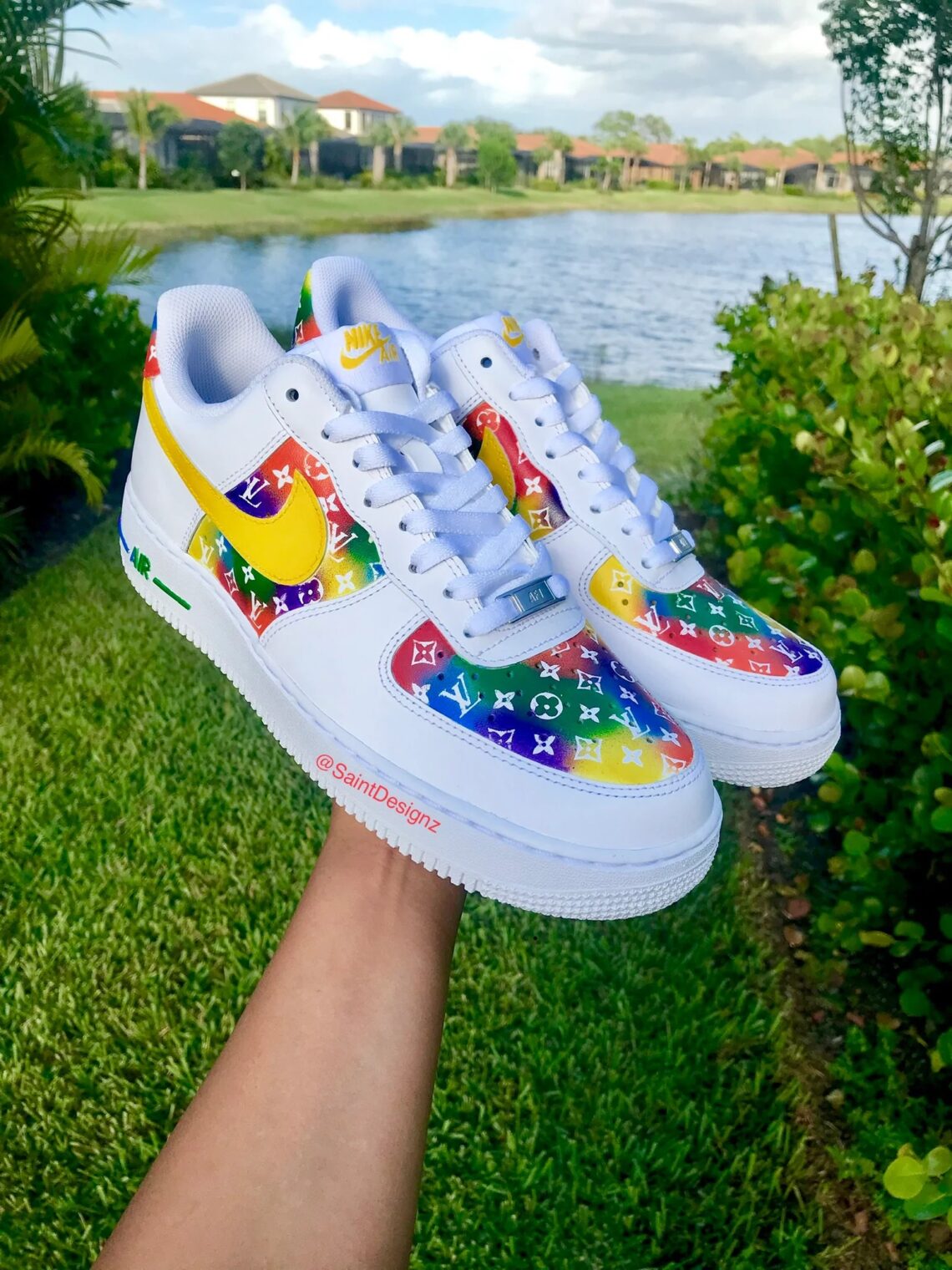 custom air force 1 rainbow