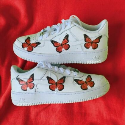 Red Butterfly Air Force 1 Custom