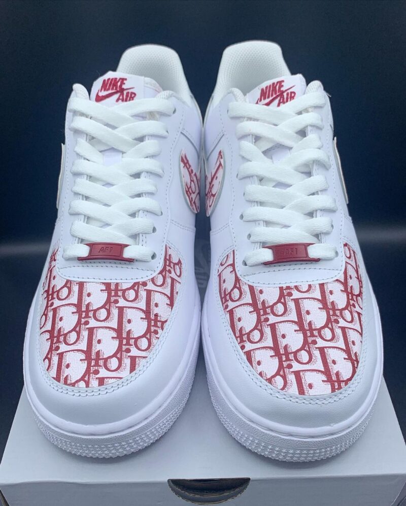 Red Dior Air Force 1 Custom