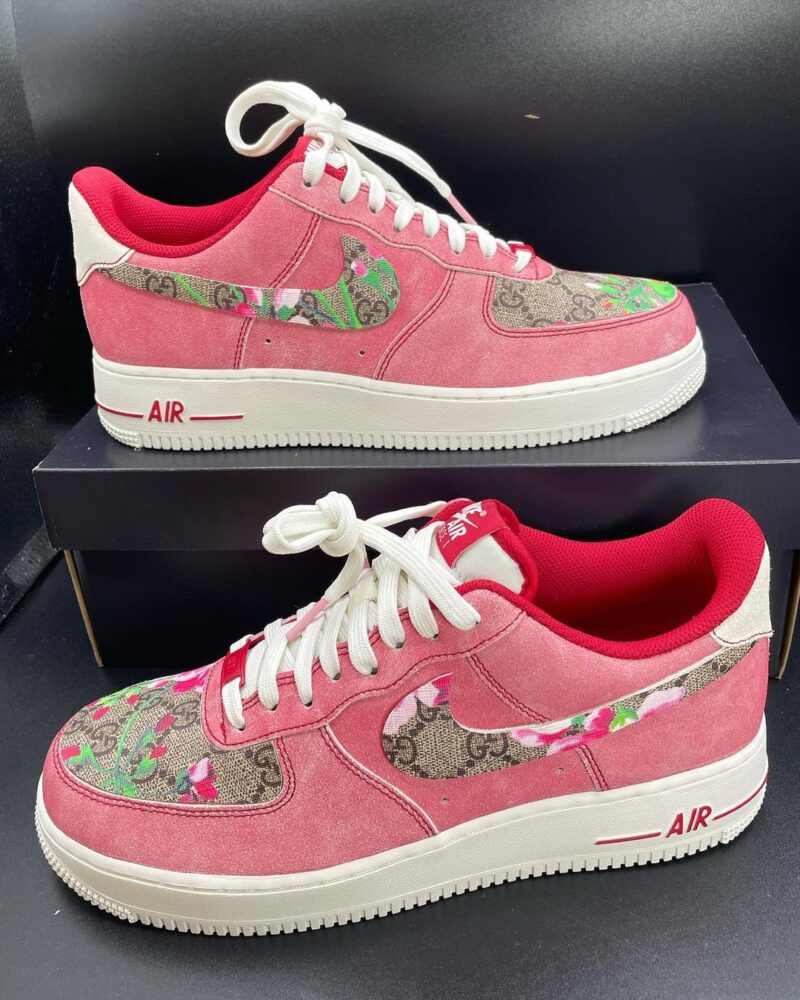 Red Gucci Floral Air Force 1 Custom - Image 2