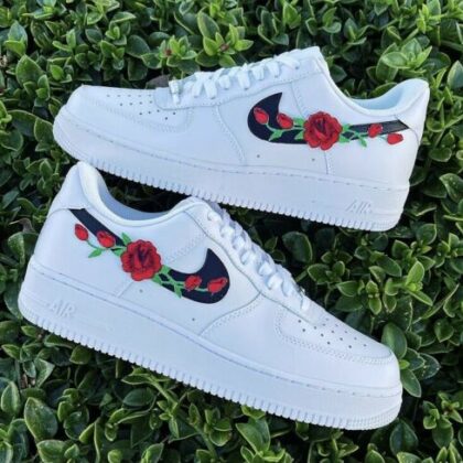 Red Rose Floral Air Force 1 Custom