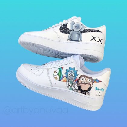 Rick and Morty x kaws Air Force 1 Custom