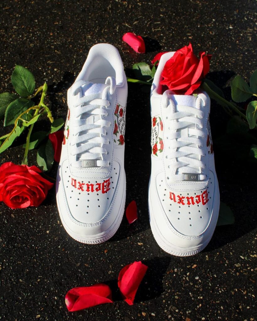 custom rose air force 1