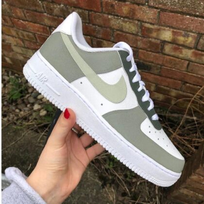 Sage Green Pistachio Two Tone Air Force 1 Custom