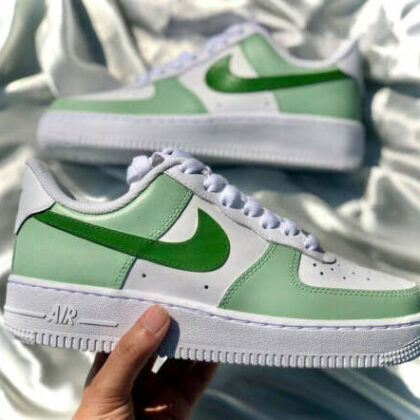 Sage Green Two Tone Air Force 1 Custom