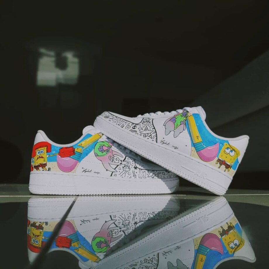 custom air forces spongebob