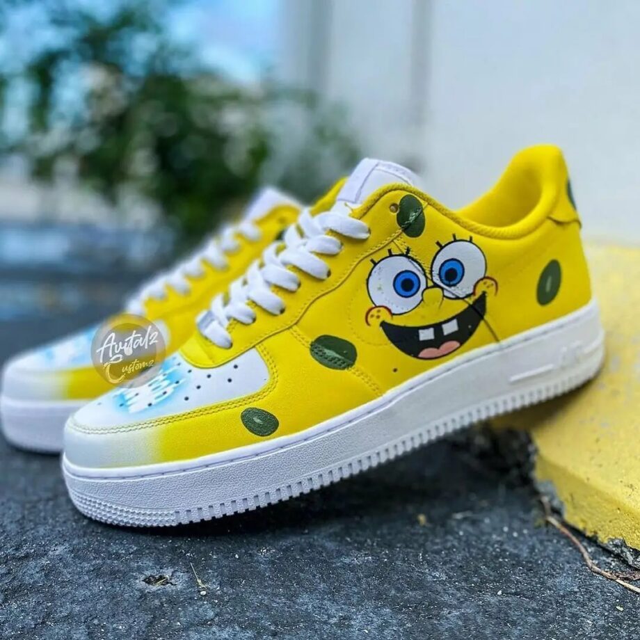 custom air forces spongebob