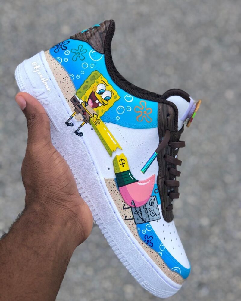 SpongeBob SquarePants Air Force 1 Custom - Image 2