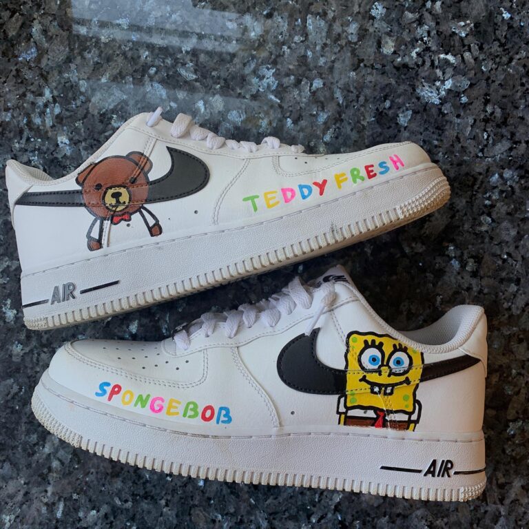 custom air forces spongebob