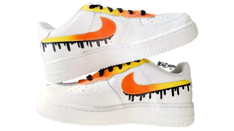 Yellow Orange Air Force 1 Custom - Image 2