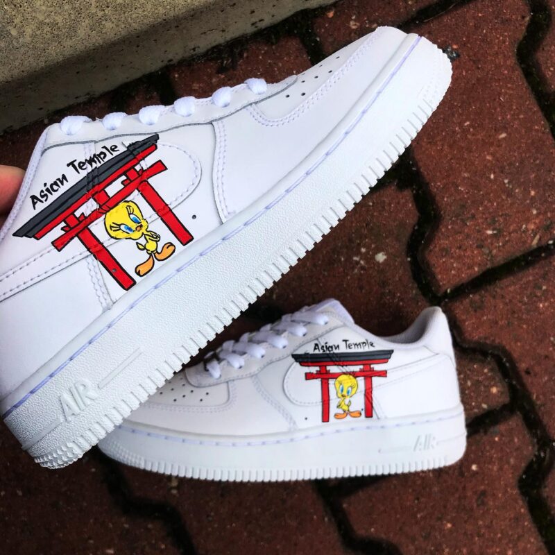 Asian Temple x Tweety Air Force 1 Custom