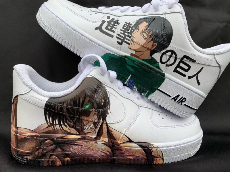 Attack on Titan - Eren x Levi Air Force 1 Custom