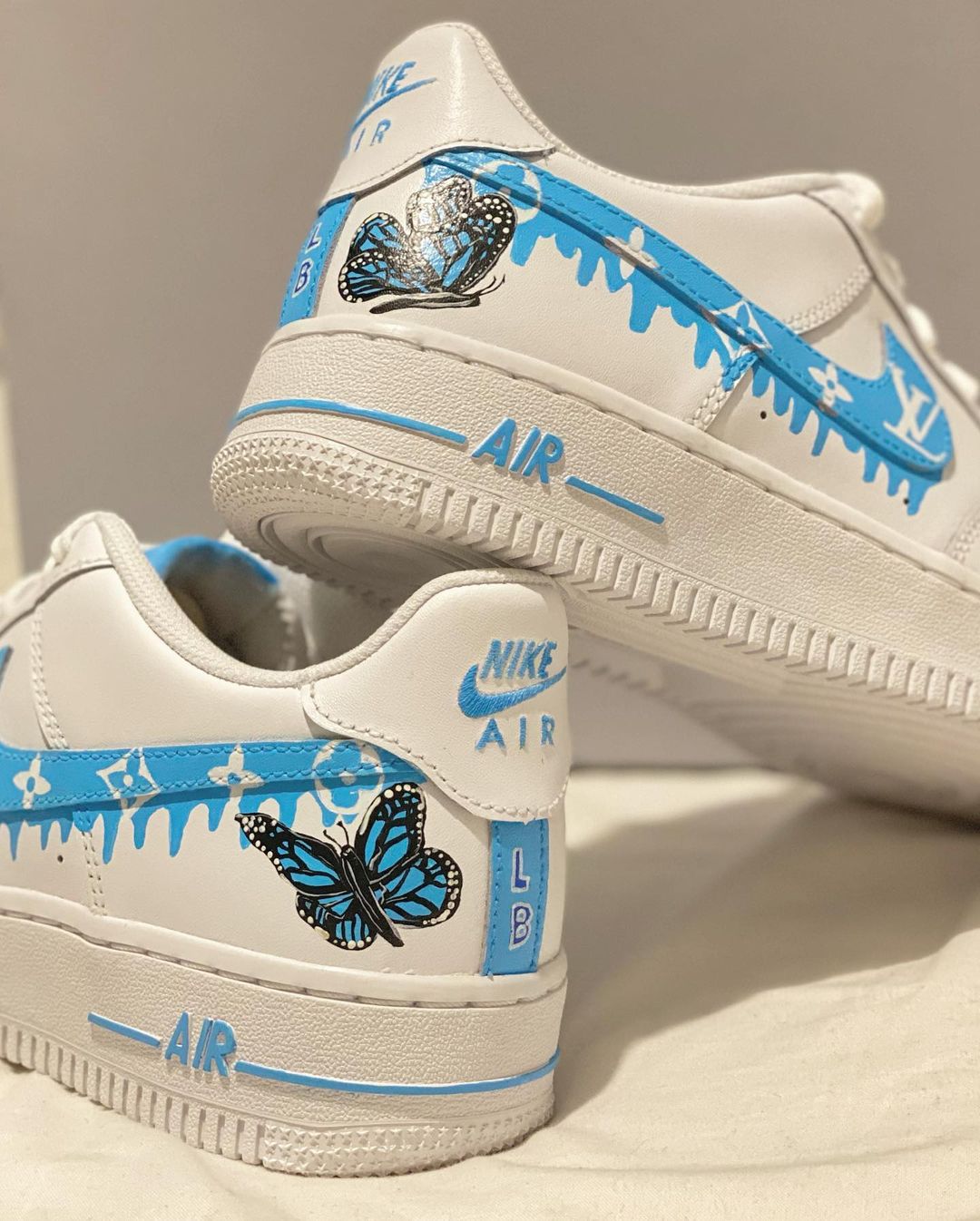 Butterfly X LV Air Force 1  Butterfly shoes, Aesthetic shoes