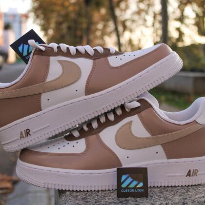 Beige Air Force 1 Custom