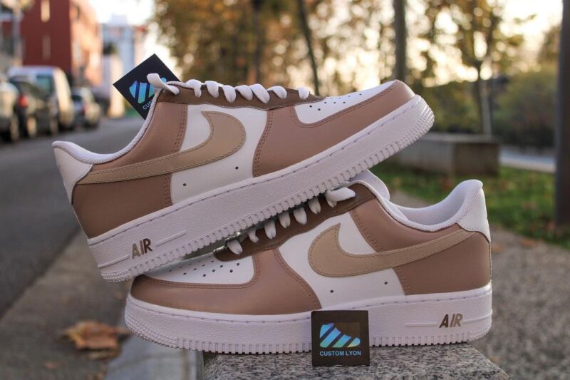 Beige Air Force 1 Custom