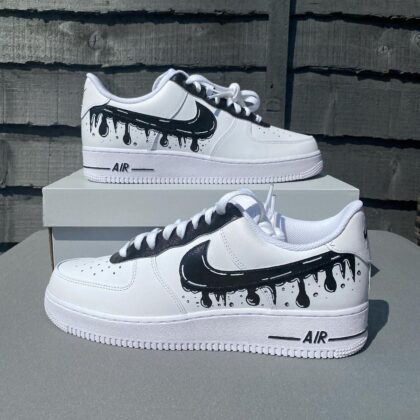 Black Drip Air Force 1 Custom