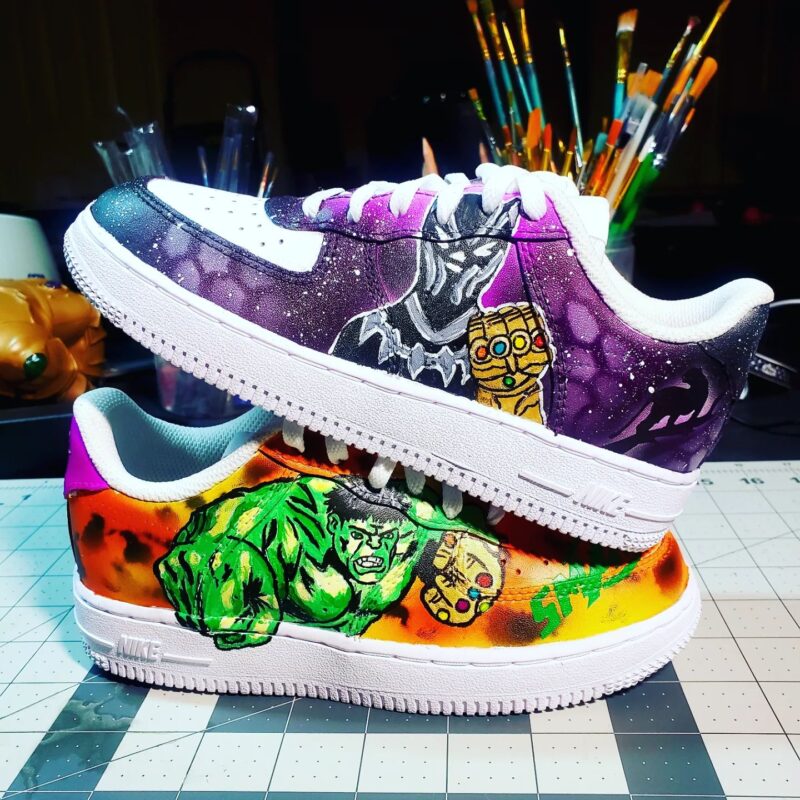 Black Panther x Hulk Air Force 1 Custom