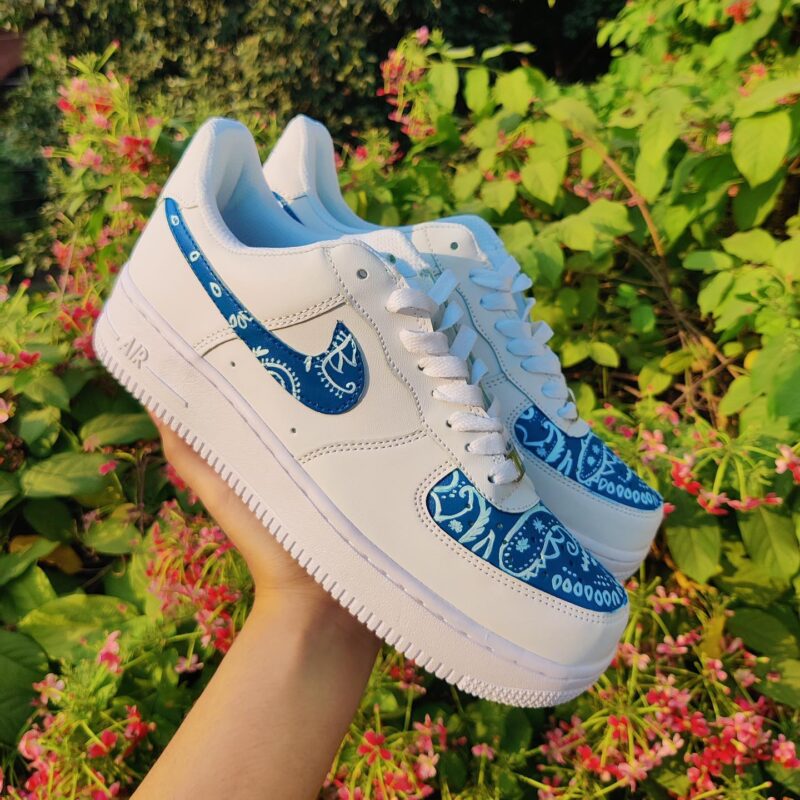 Blue Bandana Air Force 1 Custom